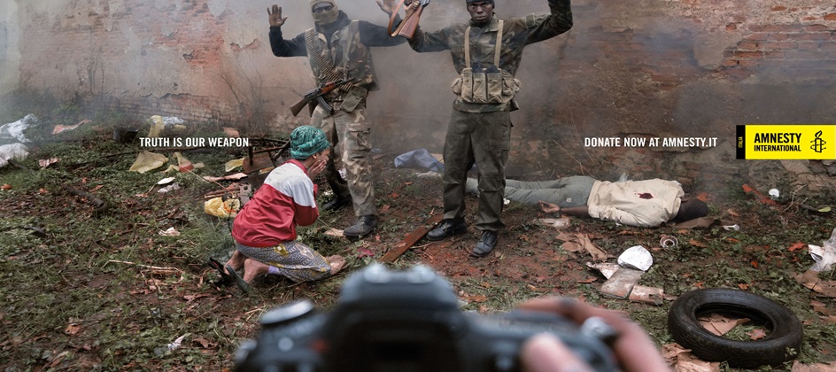 Amnesty International Italy's campaign celebrates journalists who expose war crimes